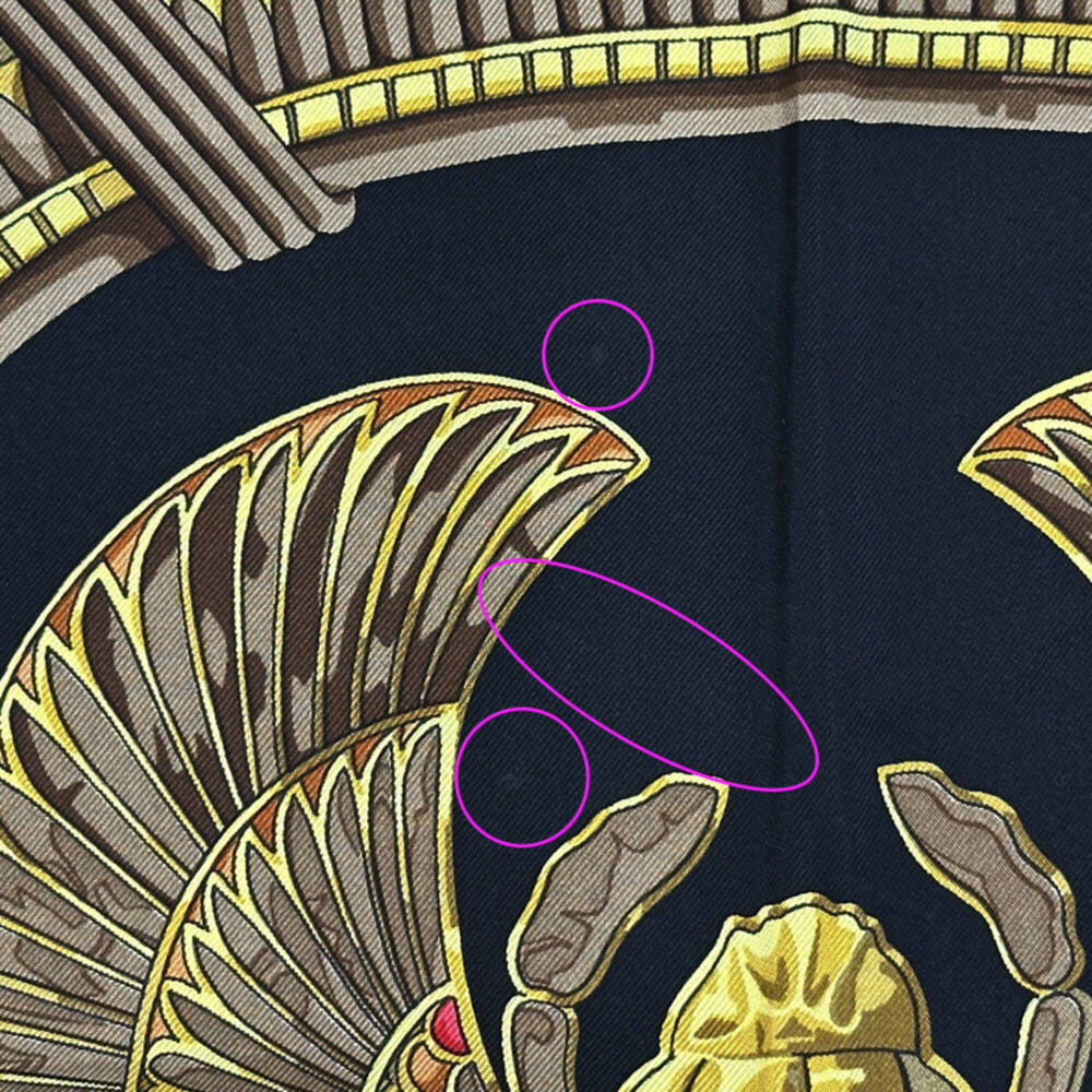 HERMES Black Silk Scarf - Picture 7 of 9